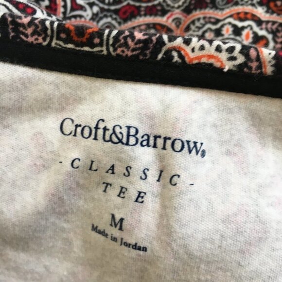 CROFT & BARROW Medium Size Blouse Cotton Silky Top - Picture 4 of 5